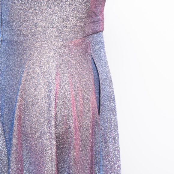 Xscape Evenings - Glitter Off the Shoulder Gown - Picture 13 of 14